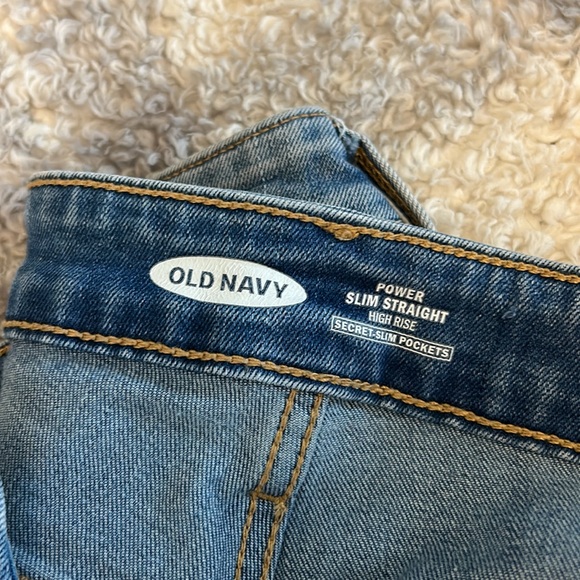 Old Navy • Power Slim Straight High Rise Jeans • Sz 8 - Picture 4 of 5